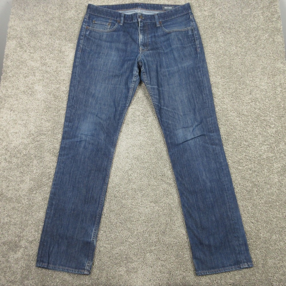 Bonobos Jeans Mens 35x34 Blue The Blue Jean Made In‎ USA Slim Fit Denim Pants